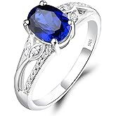 925 Sterling Silver Oval Shaped 8X6 MM Gemstone Ring Leaf Engagement Ring for Women Jewelry