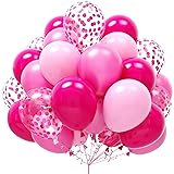 Hot Pink and Baby Pink Balloons, 60 Packs 12 Inch