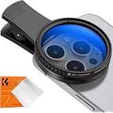 K&amp;F CONCEPT 52mm Clip-on CPL Phone Camera Lens Filter Kit | Circular Polarizer Polarizing Filter Compatible with iPhone 17 16 15 14 13 12 11