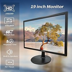 19 Inch PC Desktop Monitor 1440x900, Dual Built-in