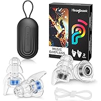 Sonew Ear Plugs Noise Reduction, High Fidelity 27dB Anti-Noise Earplugs Concert Music Festival (Ear Plugs +Box) (Black