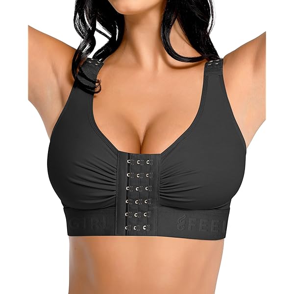 Amazon.com: SHAPERX Women's Post-Surgical Front Closure Sports Bra