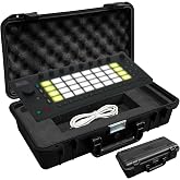 Hard Shell MIDI Controller Case for Ableton Move, Hard Shell Carrying Storage Case Equipped with Comfort Handle with Customizable Foam