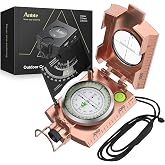 Anbte Hiking Compass, IP65 Waterproof Metal Compass for Camping Navigation | with Sighting Clinometer, Compass Hiking Survival with Carry Bag, Multifunctional Compass for Hunting Hiking Geology Activity