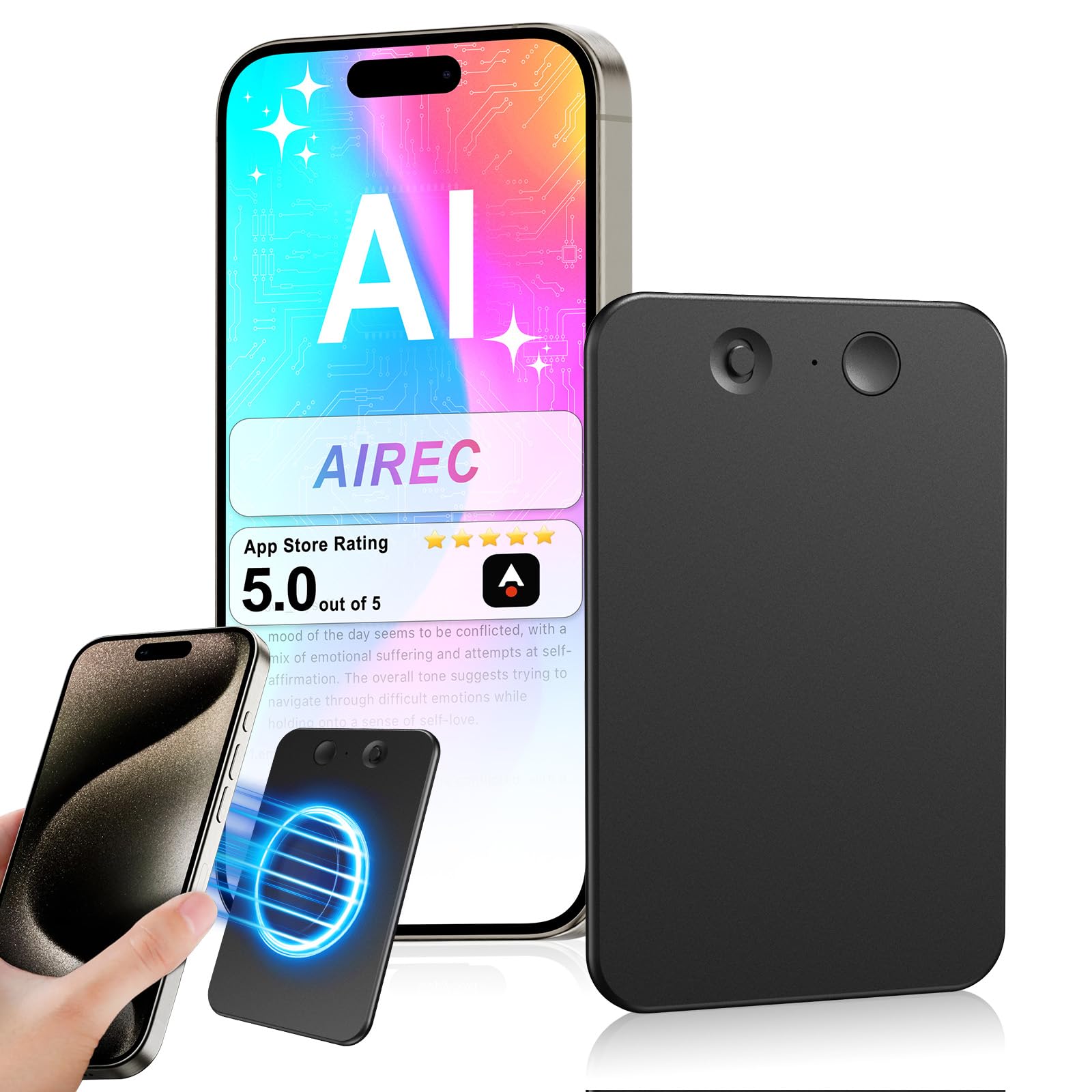 Photo 1 of AI Voice Recorder,64GB Note Voice Recorder with Transcribe,Mind Mapping & AI Summary,Digital Voice Recorder with App,Audio Recorder for Lectures,Phone Calls,Meetings,Interviews Etc?Black