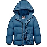 WULFUL Kids Boy's Winter Coat Hooded Puffer Windbreaker Warm Cotton Jacket Parka Down Outdoor Coats