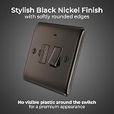 BG Electrical Switched Fused Connection Unit 13A Black Nickel Power Indicator view 2