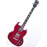 KGD Relic Electric Guitar,Solid Body Electric Guitar With Mahogany Body and Neck,Rosewood Fingerboard,Bone Nut,SG style 6-String Guitar,Professional/Electric Guitars for Adults
