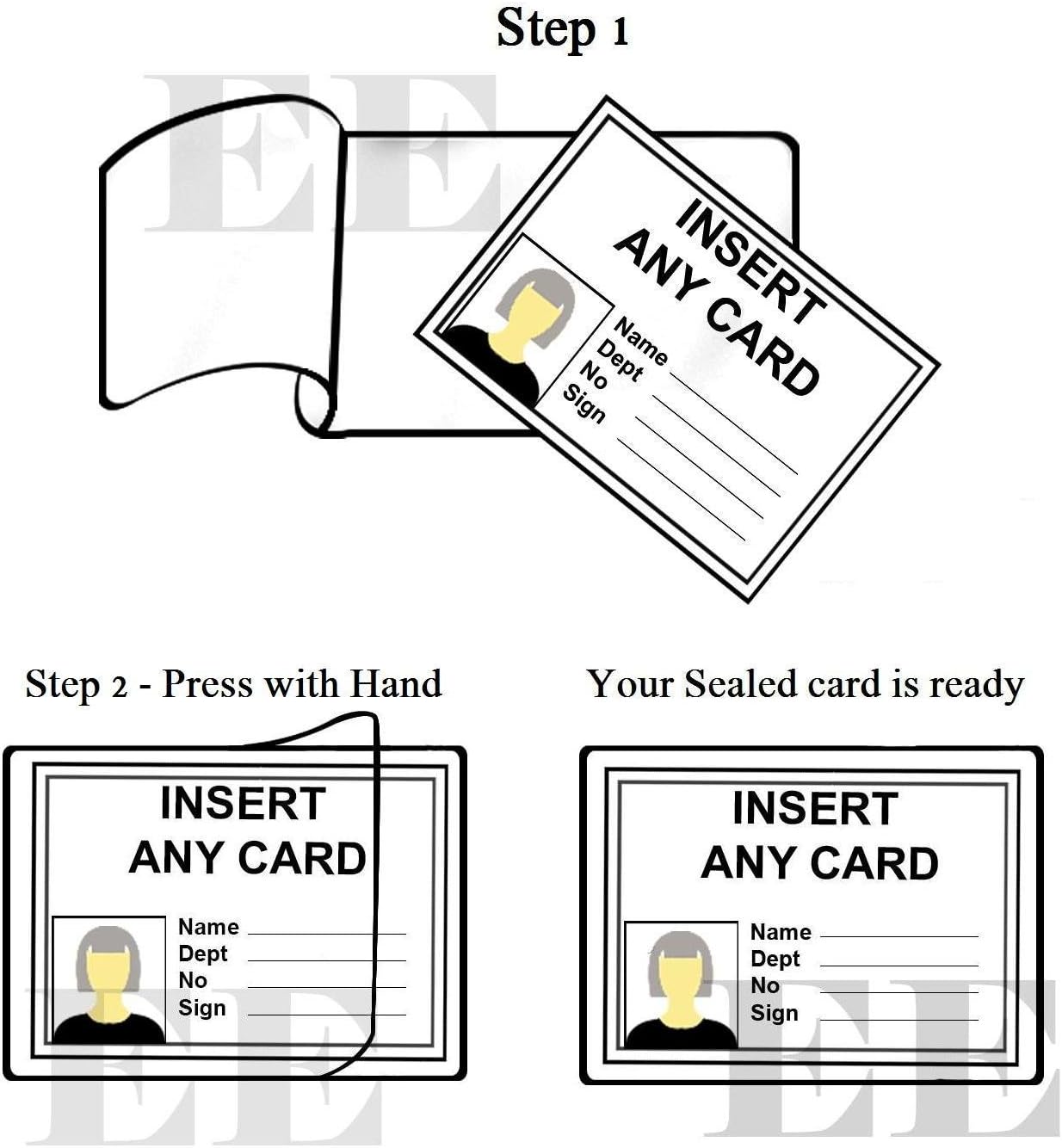 OfficeID Self Adhesive Cold Seal Laminating Pouches. Pack of 10