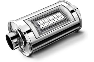 HILMITILE Resonator, 2.5'' Inlet & Outlet Ultra Quiet Resonator, 304 Stainless Steel Resonator, Performance Exhaust Muffler