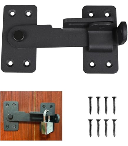 Heavy Duty 5.5 Inch Flip Latch - Matte Black Wrought Iron Gate & Barn Door Lock