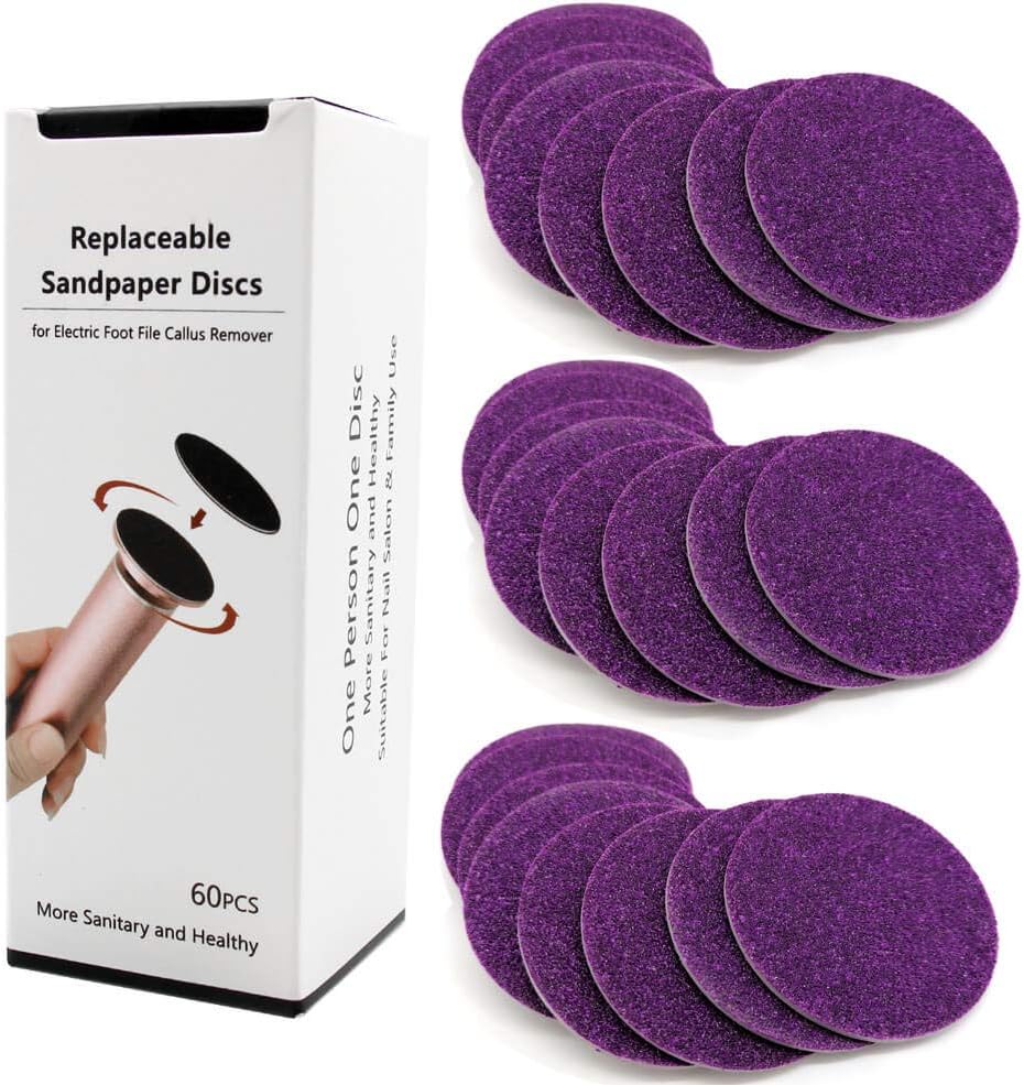 60pcs Foot File Replacement Pads (Extreme Coarse 60 Grit) Selfadhesive