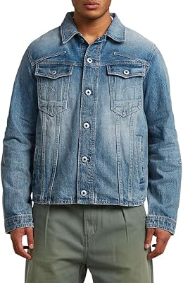 Casaco de dardos Raw C.V. Slim 3D, azul (pátina antiga desbotada azul D28418-E358-H928), M Men