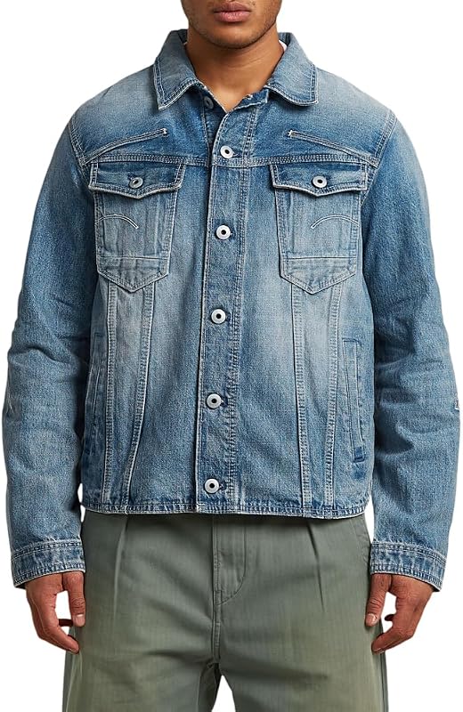 Raw C.V. Slim 3D Dart Jacket Chaqueta, Azul (Antique Faded Patina Blue D28418-E358-H928), M Hombre