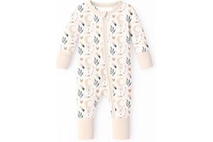 Itsy Bitsy Boutique Viscose from Bamboo Sleeper Baby Pajamas, Convertible Gripped Footie with 2-Way Zipper, Ideal for Eczema