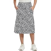 NOOYME 28" Skorts for Women with 3 Pockets Modest Knee Length Athletic Midi Skirts