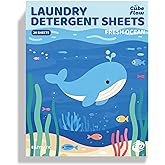 Laundry Detergent Sheets, Fresh Ocean Scent - 40 Loads | Plastic-Free, Eco Friendly Sheets | Pre-Measured, Liquidless for Deep Clean | Hypoallergenic, Travel Laundry Soap Strips