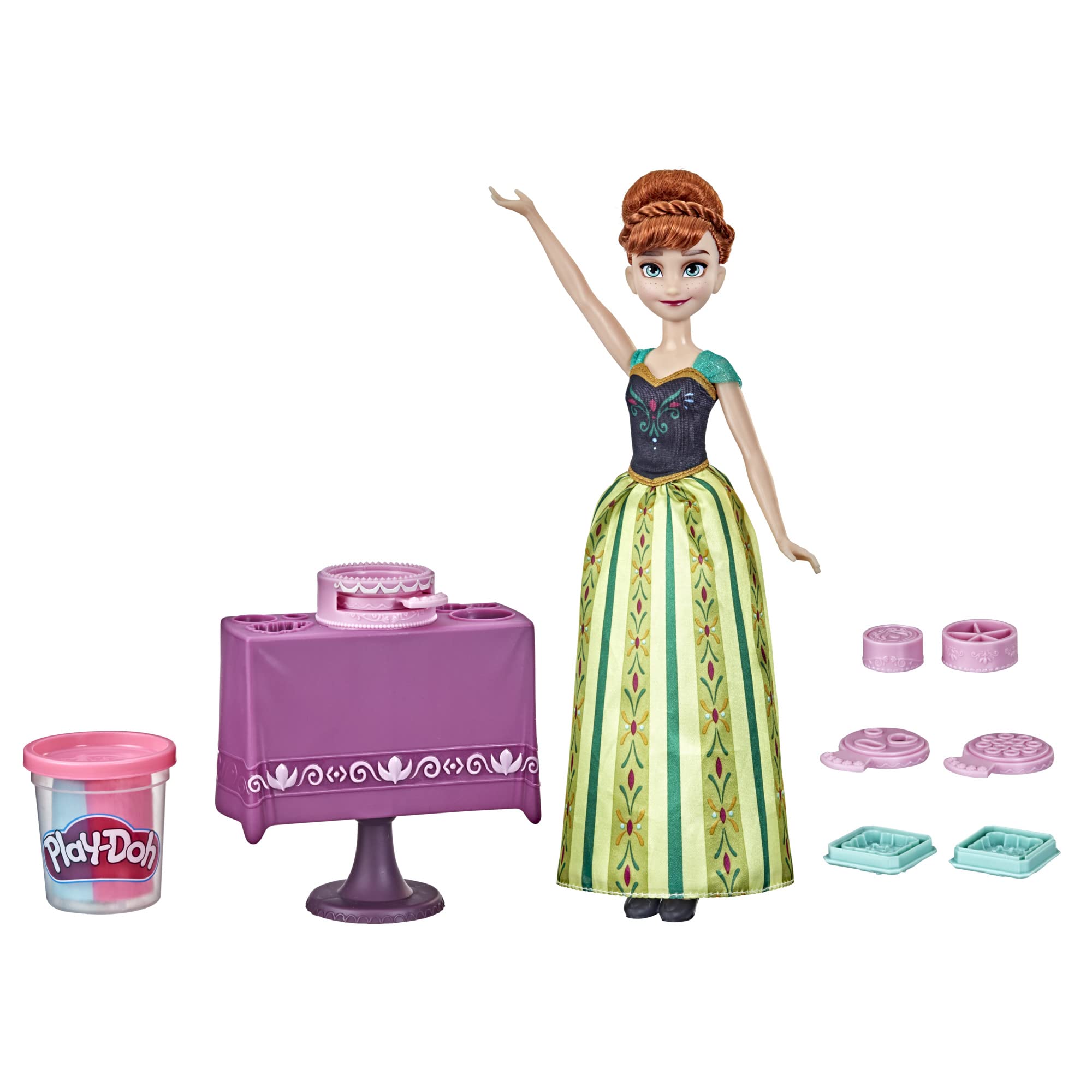 Disney Frozen Hasbro Anna's Cake Magic, Play-Doh Cake Playset and Fashion Doll, Multi, F3526