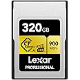 Lexar 320GB Professional CFexpress Type A GOLD Series Memory Card, Up to 900MB/s Read, Cinema-quality 8K Video, Rated VPG 400