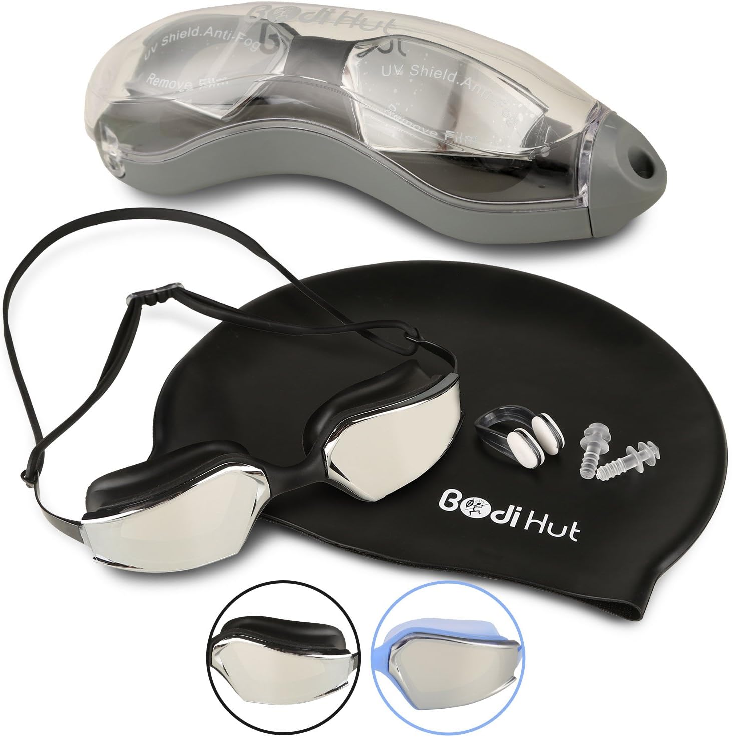 Bodi Hut Adult Swim Google and Cap (Black)