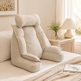 Jalnoddsa Reading Pillow for Bed Sitting Up, Adjustable Beds Backrest, Adult Back Pillow Bed Sitting Up has a Removable Cover for Reclining, Gaming, Watching TV, Resting, Nursing, Couch or Floor