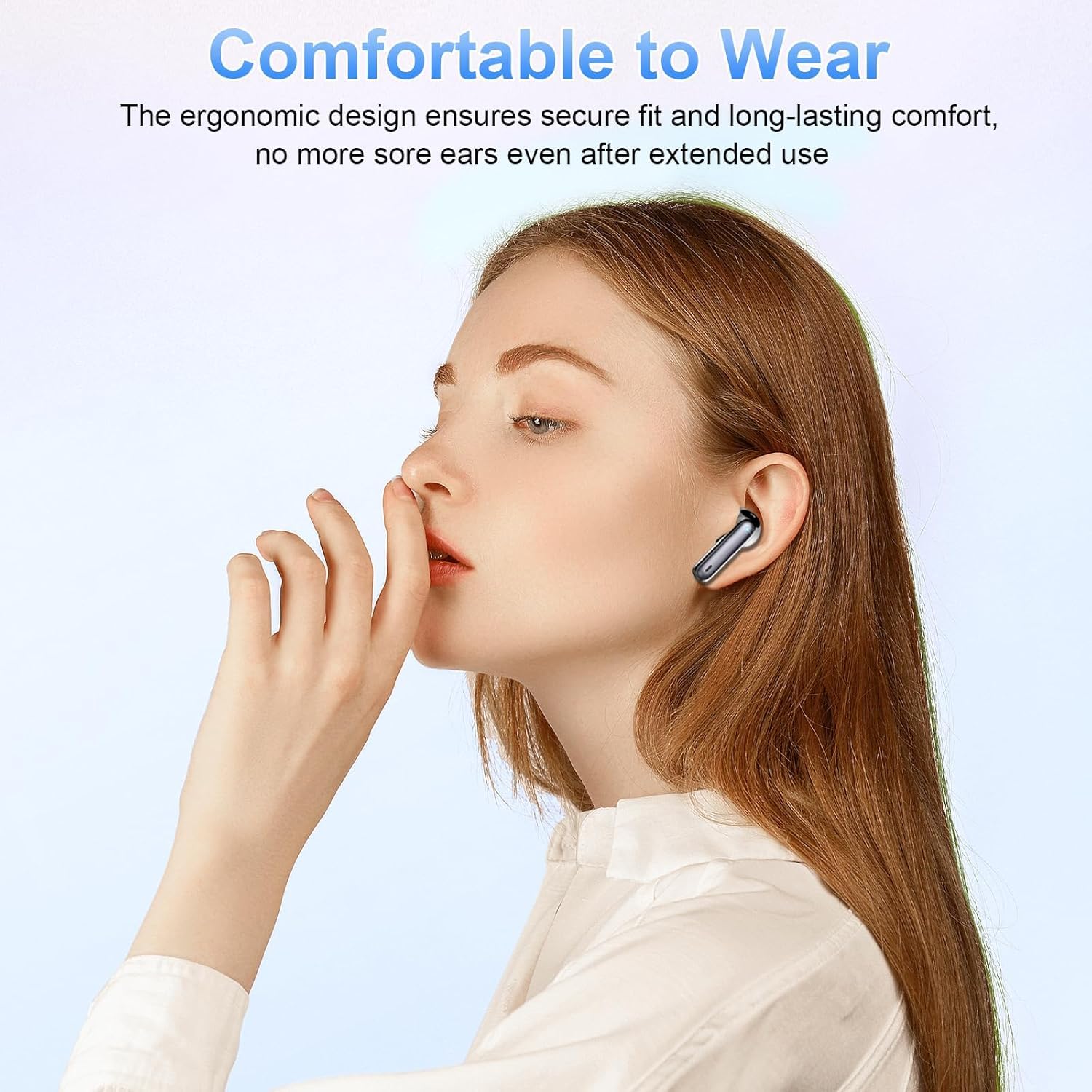 Bluetooth Kopfhörer, Kopfhörer Kabellos Bluetooth 5.4 In Ear Kopfhörer mit 4 ENC Noise Cancelling Mic, Kabellose Kopfhörer Tiefer Bass Wireless Earbuds 40Std, IP7 Wasserdicht Ohrhörer LED Anzeige 4