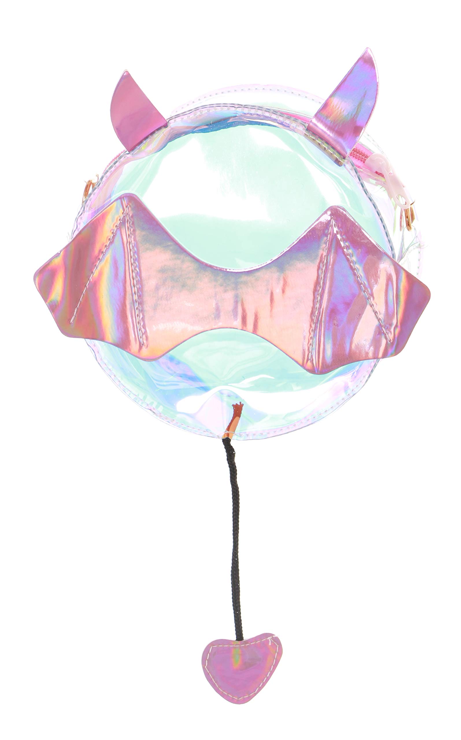 Kawaii-Story LB-171 Hologram Round Bat Devil Transparent Bag Lolita Pastel Goth
