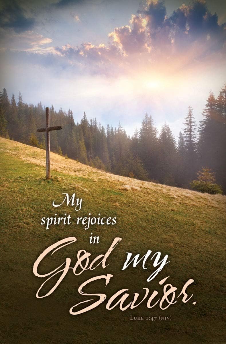 Amazon Com My Spirit Rejoices In God My Savior Funeral Bulletin Niv Scripture Package Of 100 Office Products my spirit rejoices in god my savior funeral bulletin niv scripture package of 100