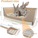 HYLYUN Large Rabbit Litter Tray Box Toilet with Drawer, 40x29x16 cm view 2