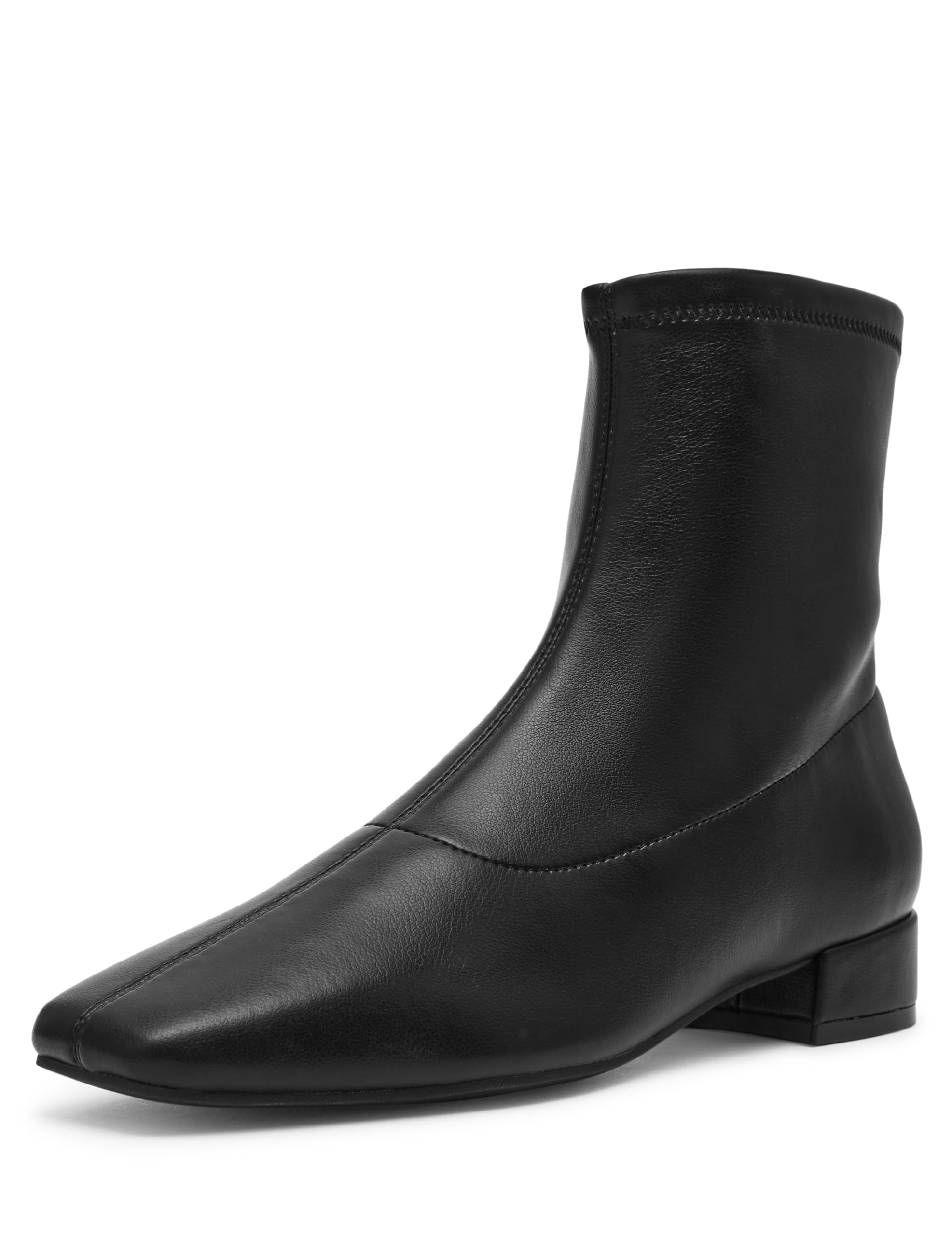 Anne Klein Women’s Russ Ankle Boot, Black Sued, 6.5