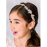 SWEETV Flower Girl Headpiece for Wedding Headband Princess Hair Accessories Little Girls Toddler Kids Crystal Hair Bands for Birthday Party Photography