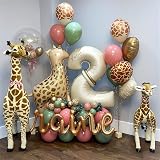 Lingqiang Beige 40 Inch Numeric 18 Foil Balloons Set 2 pcs Party Decors view 4