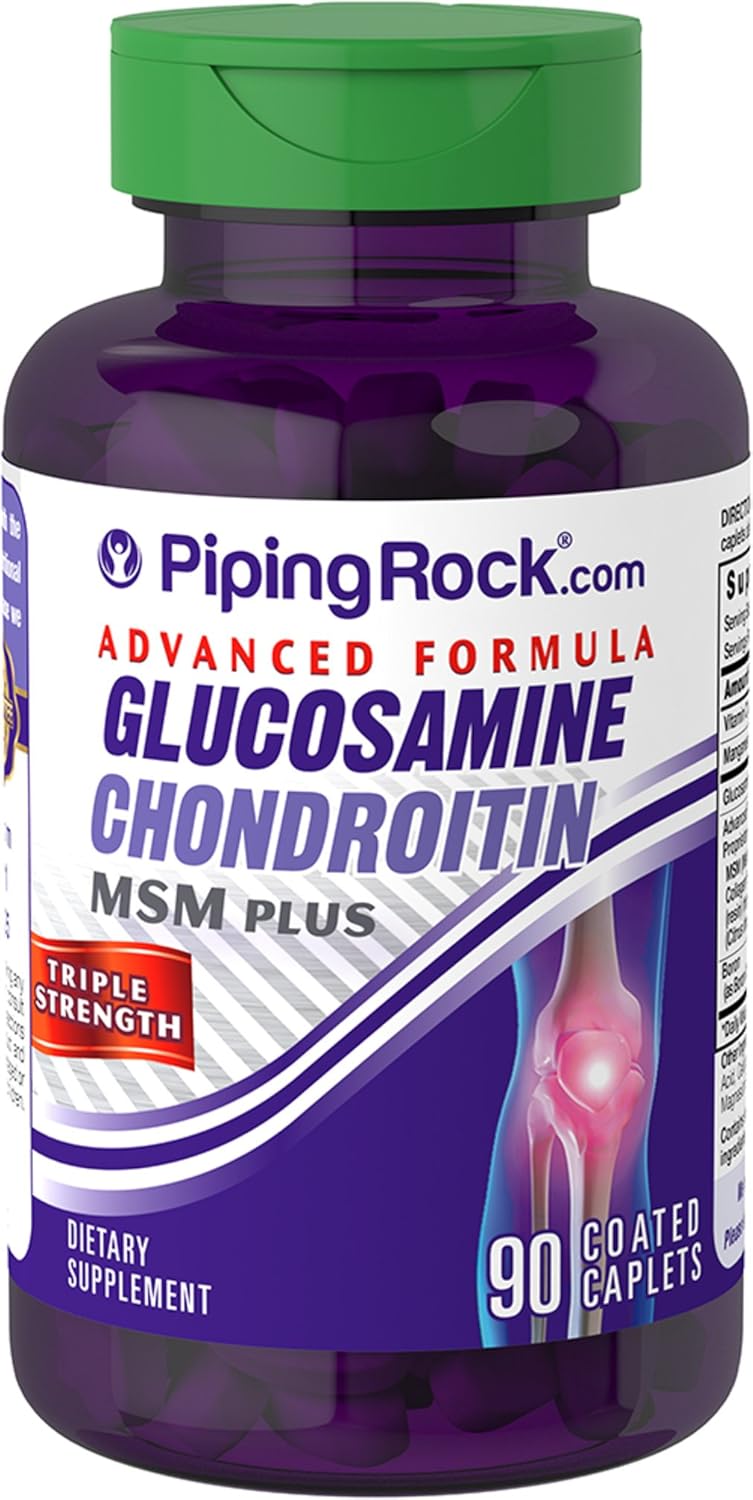 Advanced Triple Strength Glucosamine Chondroitin MSM Plus 90 Caplets Health