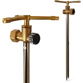 Atlantic 3-Head Solid Brass Sprinkler &ndash; Heavy Duty Stainless Steel Spike with 6-Outlet Efficient Irrigation for Lawn, Garden &amp; Farm | Water-Saving Design with Male/Female Hose Connections (1)