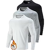 Liberty Pro 3-Pack Thermal Fleece Active Long Sleeve Shirts for Men, Athletic Crewneck Pullover Sweatshirts