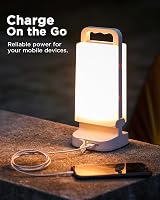 Lepwings Solar Camping Lantern 6000mAh USB-C Rechargeable 80H IPX4 Dim, 1 Pack view 9