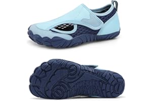 XIHALOOK Water Shoes for Kids Boys Girls Wide Toe Barefoot Quick Dry for Beach Swim Pool Surf Aqua Sports