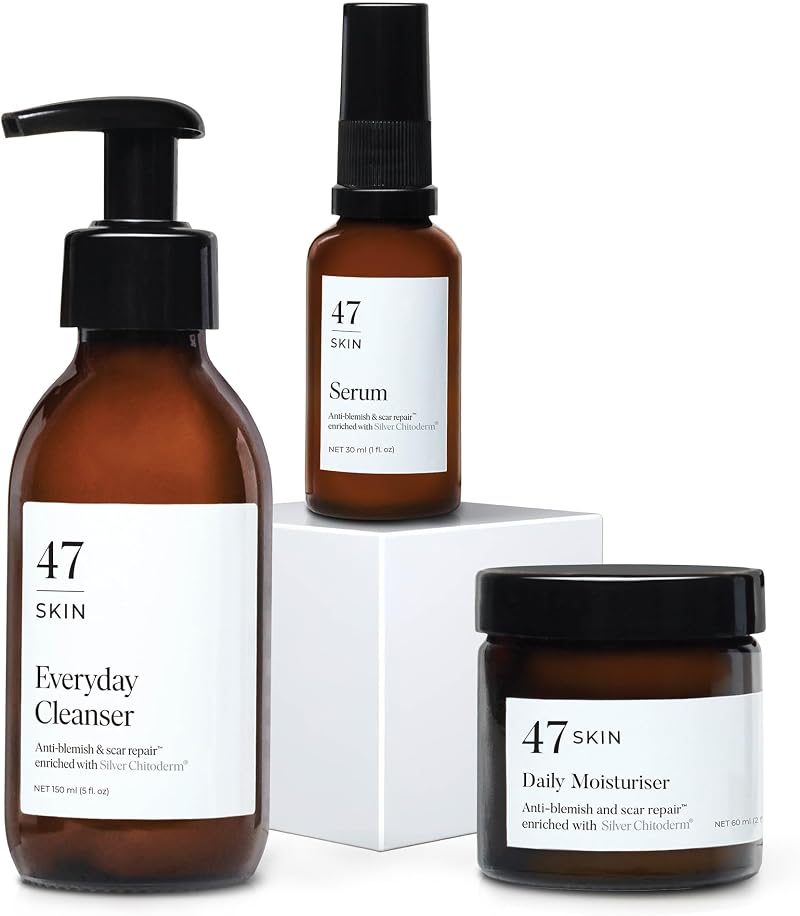 47 Skin Daily Maintenance Skincare Kit Bundle Silver Chitoderm Hydrating All