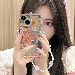 Jusy Oil Painting Flower Compatible with iPhone 14