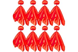 HIOHWEFH 8 Pcs Red Penalty Flag Football Flags, Challenge Flag, Referee Flag for Football, Lacrosse, & Flag Football Sports Fan for Football Games Party Accessory Referee Game Party