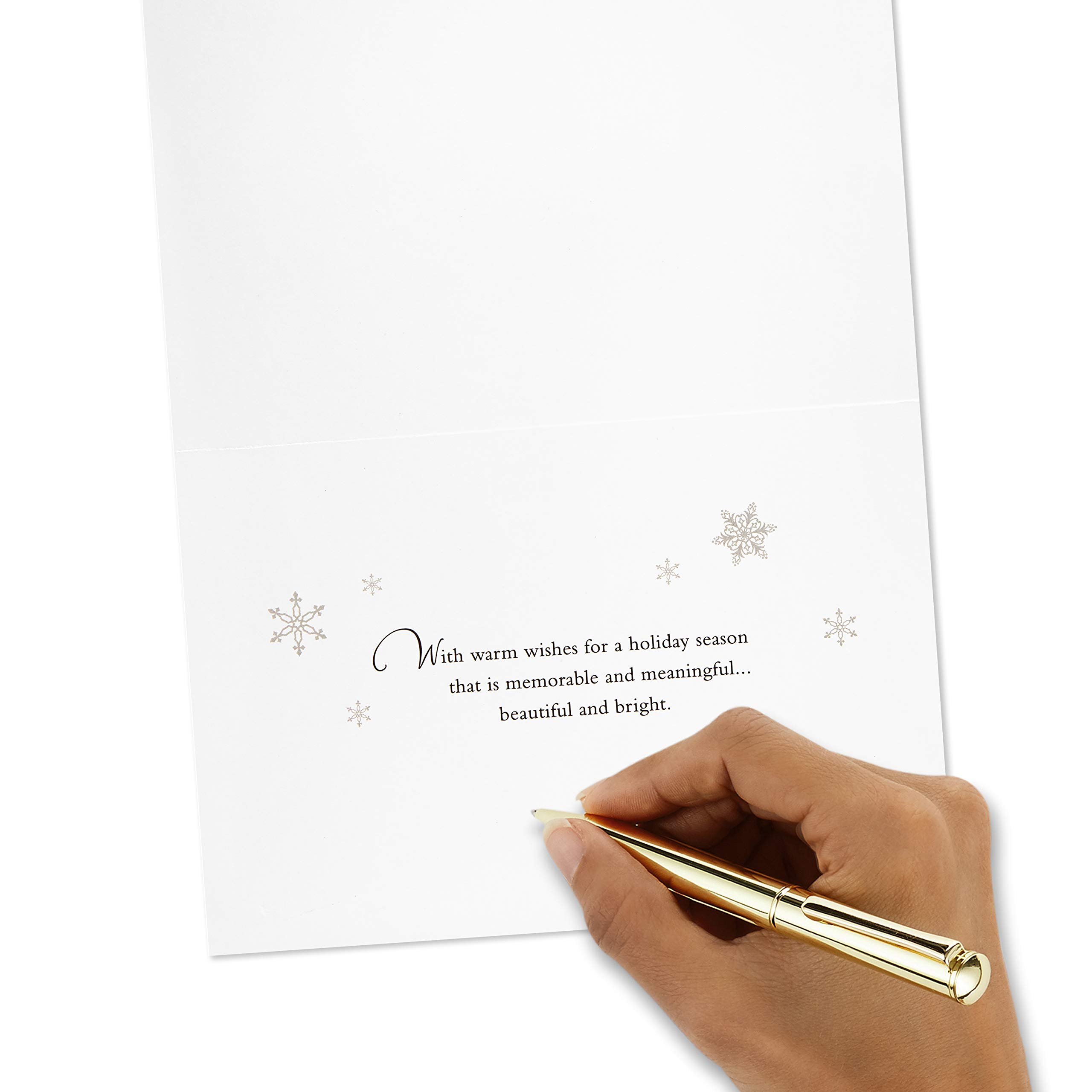 Hallmark Boxed Holiday Cards, Gold Happy Holidays (16 Cards and 17 Envelopes)