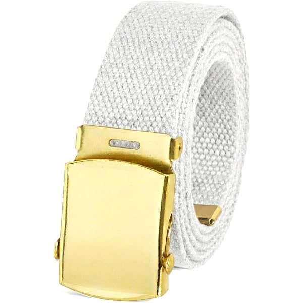 Thomas Bates Cargo Cotton Military Brass Buckle Web Belt  display picture 3