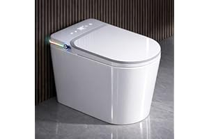 Smart Toilet, Bidet Toilet with Premium Comfort Design, Wireless Remote Control, Auto Open/Close Lid, Instant Warm Water, Hea