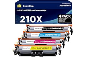 210X 210A High Yield Toner Cartridges（4 Pack )Compatible Replacement for HP 210X 210A 210 Toner Cartridge with Color Laserjet