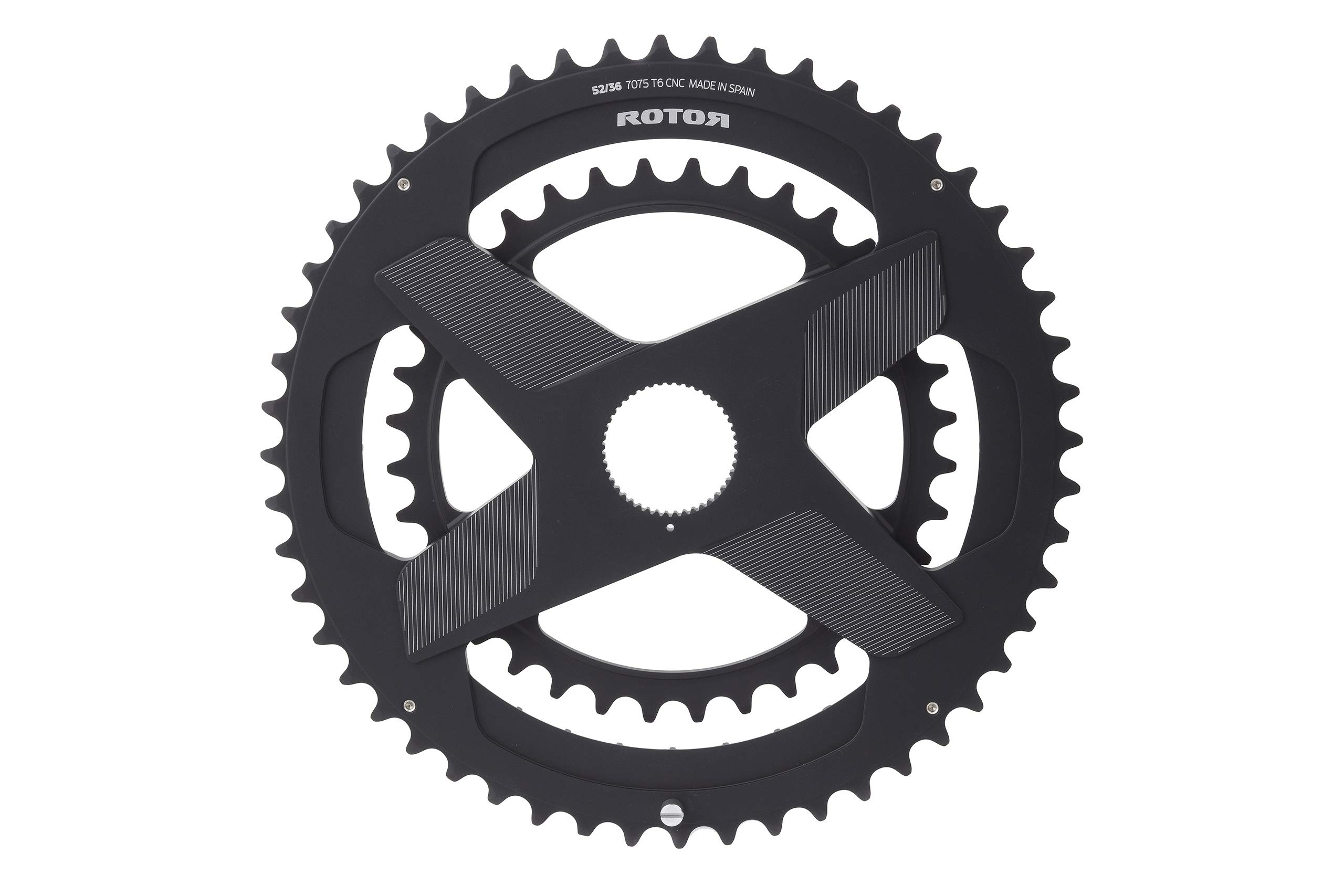 Rotor Unisex - Adult Directmount Double Chainring 46/30 Round for 2INPOWER INPOWER DM/ALDHU ALDHU24/VEGAST Double Chainring, Black, 46-30