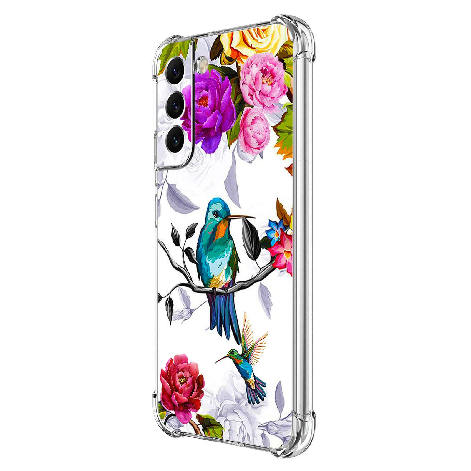 Photo 1 of Beaucov Galaxy S21 FE 5G Case, Hummingbird in Flowers Bird Drop Protection Shockproof Case TPU Full Body Protective Scratch-Resistant Cover for Samsung Galaxy S21 FE 5G