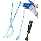 OMT 3pc Drum Brake Tool Kit with Spring Compressor and Adjustment Spoon | Zinc-Plated Steel; Dual-Ended 9 in Pliers; Fluted Socket Spoon for Mechanics; Spring Removal Installer Set
