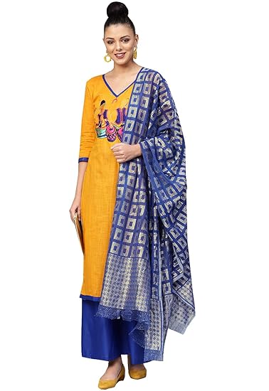 mustard yellow and navy blue outfit