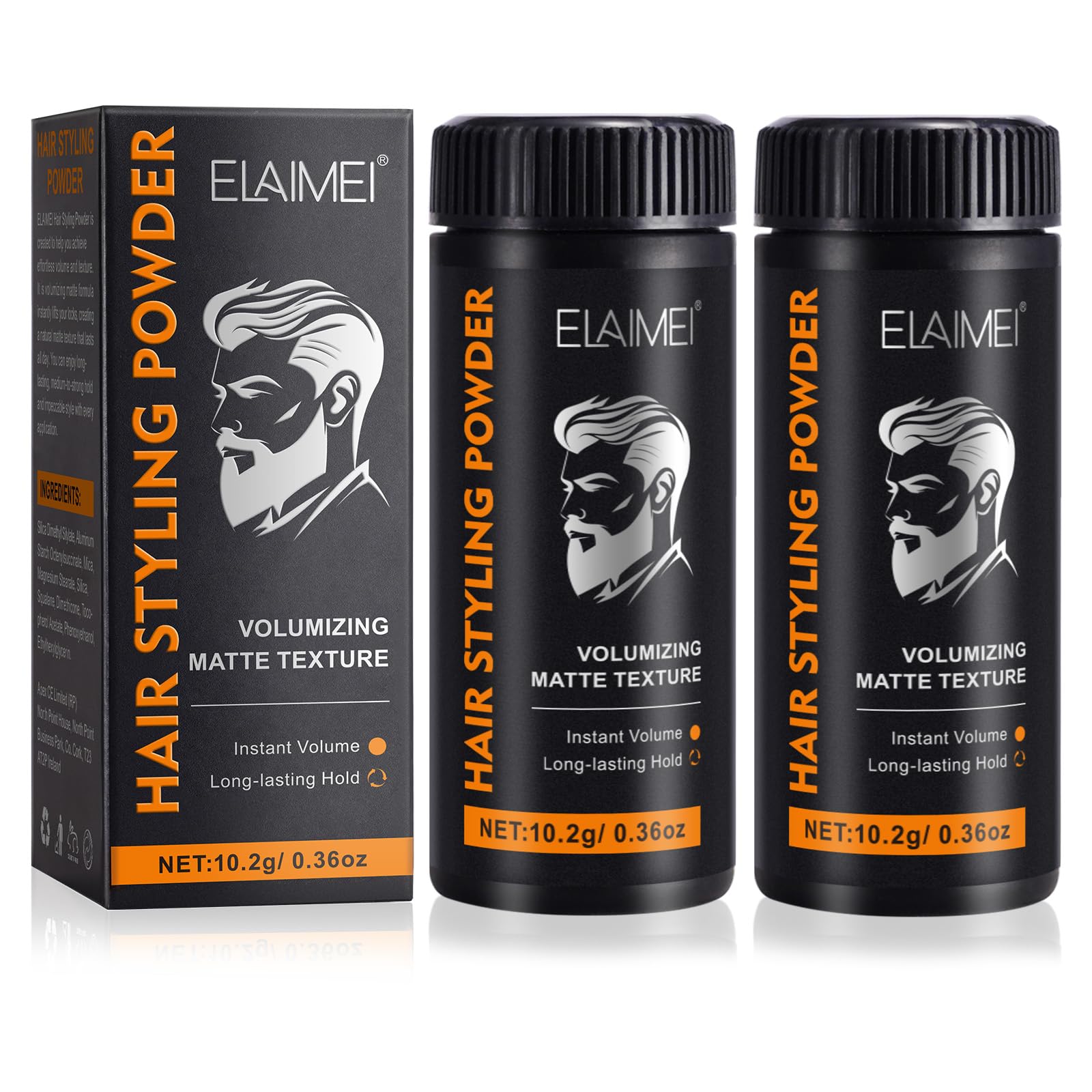 Hair Styling Powder for Men2ps, Hair Styling Texturising Powder 10g, 24 Hours All Day Hold, Matte Texture Long-lasting Hold and Easy to Apply with No Oil or Greasy Residue, Adds Volume & Texture