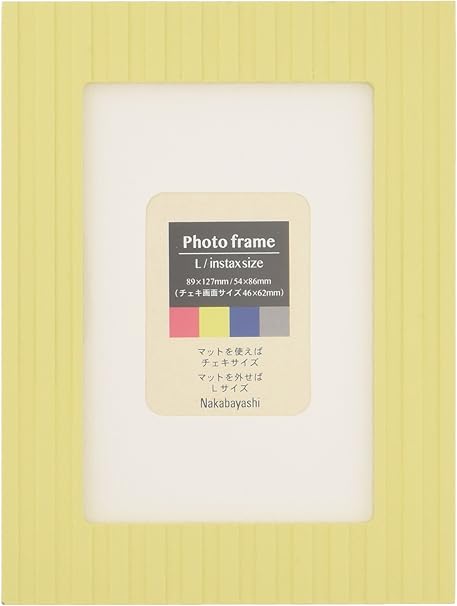 Amazon Co Jp ナカバヤシ カラーフォトフレーム L判 チェキ イエロー フ Tms 101 Y カメラ